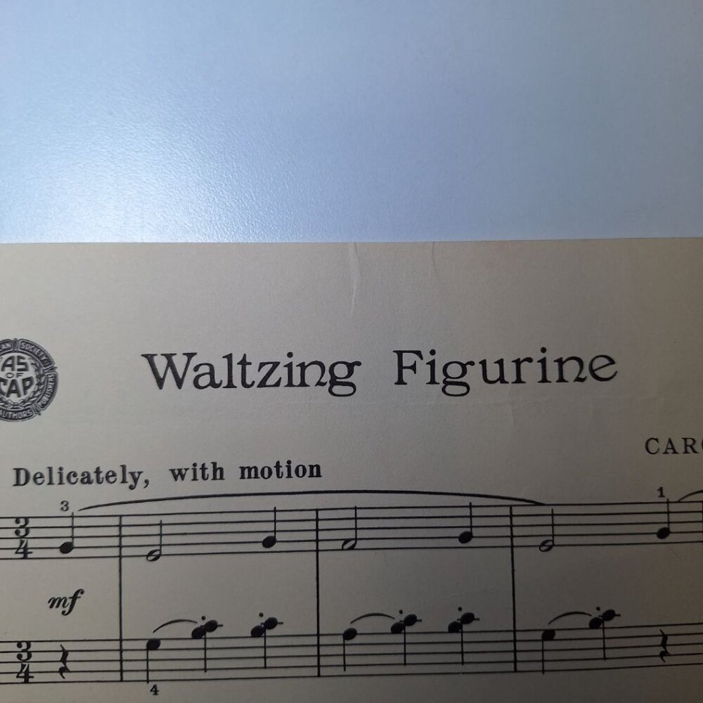 Waltzing Figurine Sheet Music Ballerina Dancer Ballet Piano Solo Carolyn Bull 58 - Picture 4 of 7